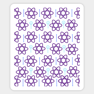 Purple Atomic Pattern Sticker